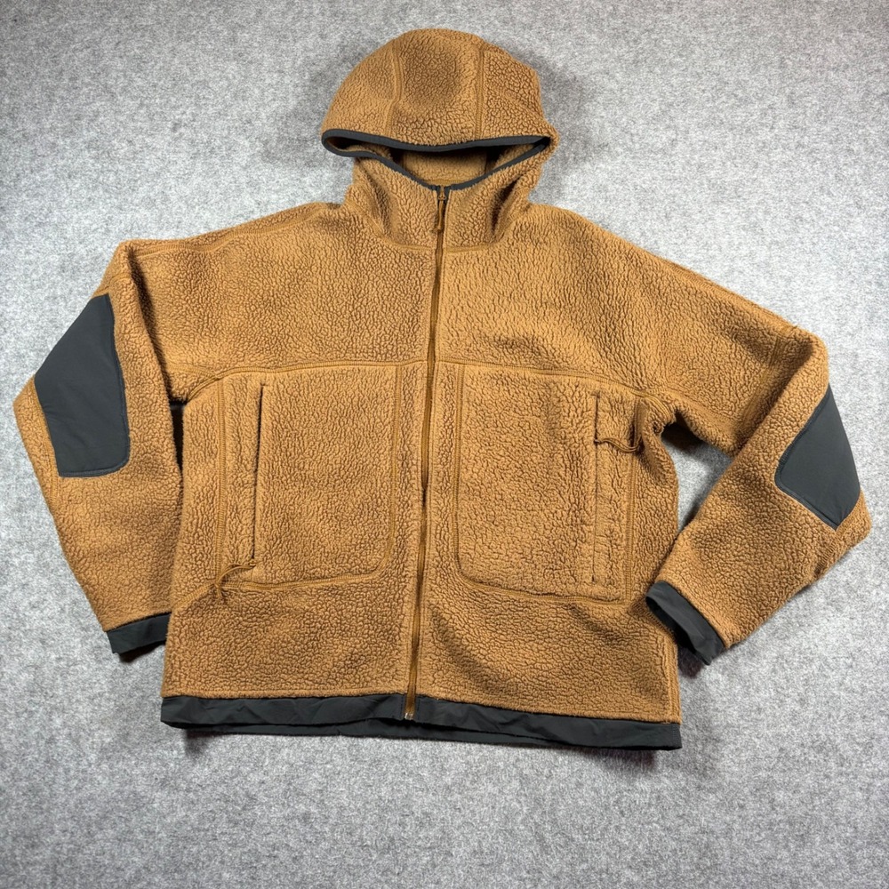 Mountain Hardwear Womens Brown Sherpa Fleece Hooded Jacket OL8864 Small SP
